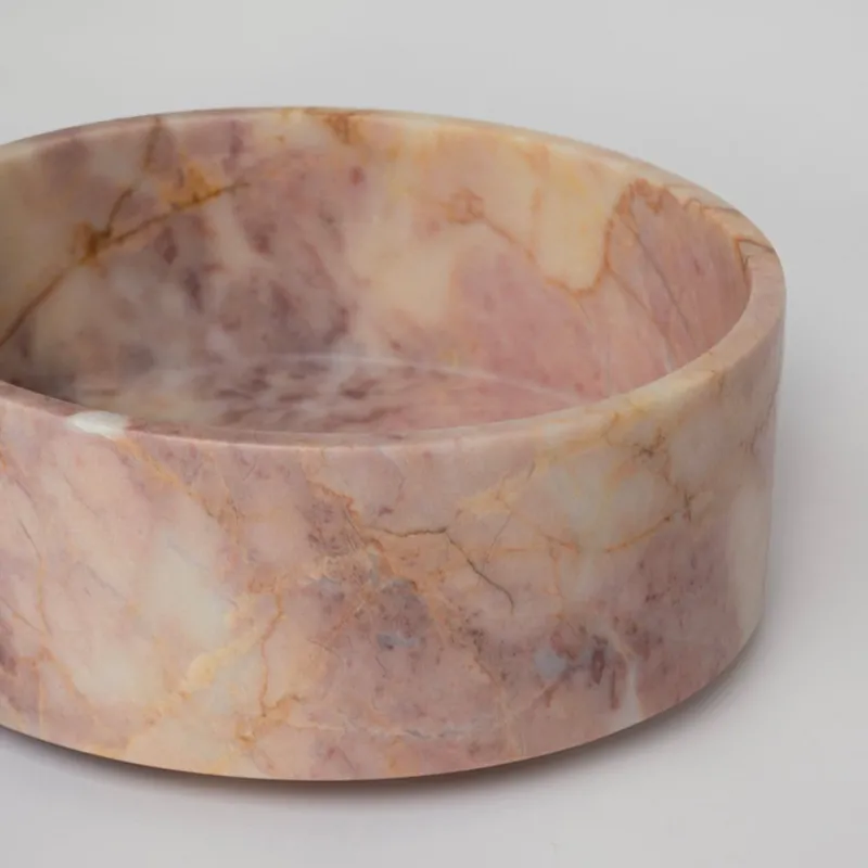 Pamono Pink Marble Cylinder Bowl from Kiwano Concept> Tabletop|Bowls