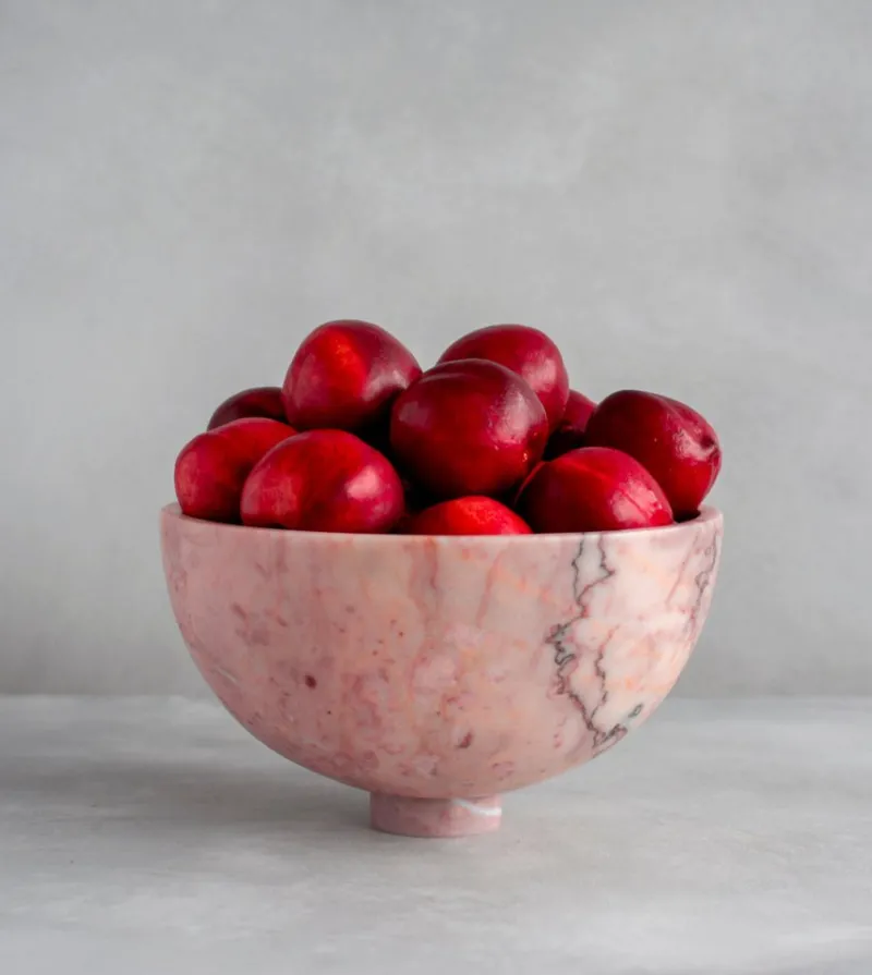 Online Pamono Pink Marble Fruit Bowl from Kiwano Concept