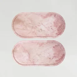 Hot Pamono Pink Marble Oval Tray from Kiwano Concept