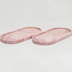 Hot Pamono Pink Marble Oval Tray from Kiwano Concept