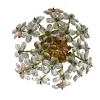 New Pamono Pink Murano Glass Floral Flush Mount, 1970s