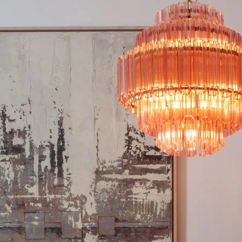 Pamono Pink Palermo Chandelier from Pure White Lines> Ceiling Lights
