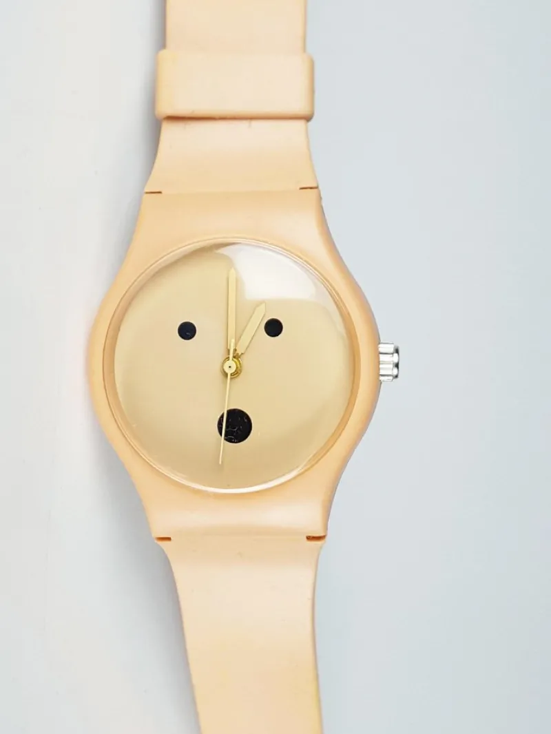 Online Pamono Pink Plastic and Rubber Wrist Watch by A. Mendini for Museo Alchimia, 1990s