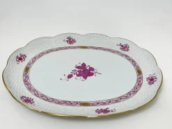 Hot Pamono Pink Porcelain Apponyi Tea Set from Herend Hungary, 1960s, Set of 4