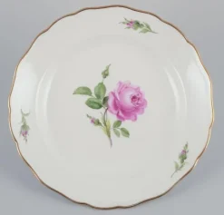 Best Pamono Pink Rose Deep Dinner Plates from Meissen, Germany, 1930s, Set of 5