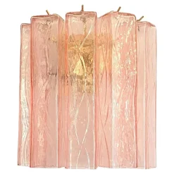 Online Pamono Pink Squared Murano Glass Wall Sconce by Simoeng