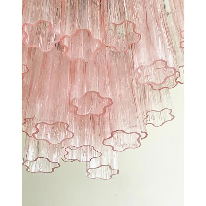 Pamono Pink Tronchi Murano Glass Chandelier by Simoeng> Ceiling Lights