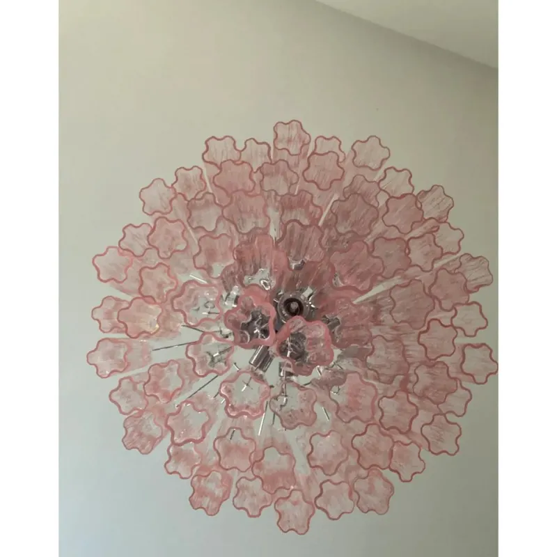 Sale Pamono Pink Tronchi Murano Glass Chandelier by Simoeng