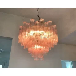 Sale Pamono Pink Tronchi Murano Glass Chandelier by Simoeng