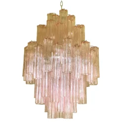 Pamono Pink Tronchi Murano Glass Chandelier by Simoeng> Ceiling Lights