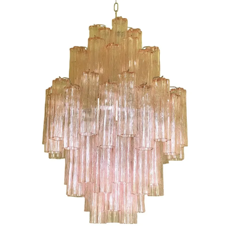 Pamono Pink Tronchi Murano Glass Chandelier by Simoeng> Ceiling Lights