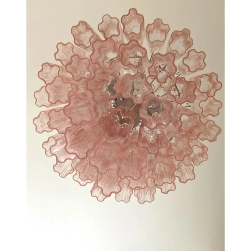 Pamono Pink Tronchi Murano Glass Chandelier by Simoeng> Ceiling Lights