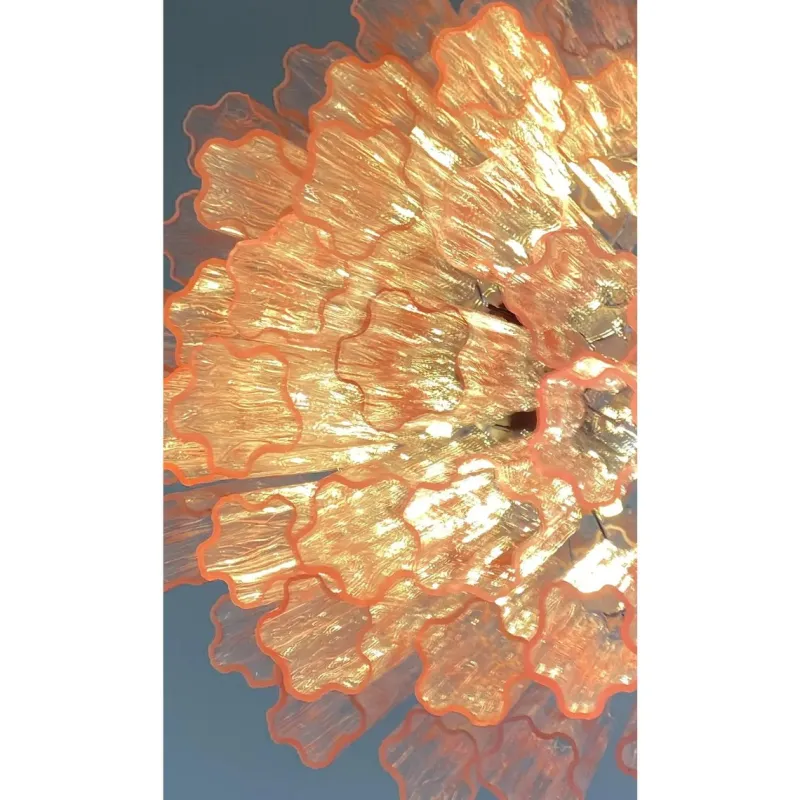 Pamono Pink Tronchi Murano Glass Chandelier by Simoeng> Ceiling Lights