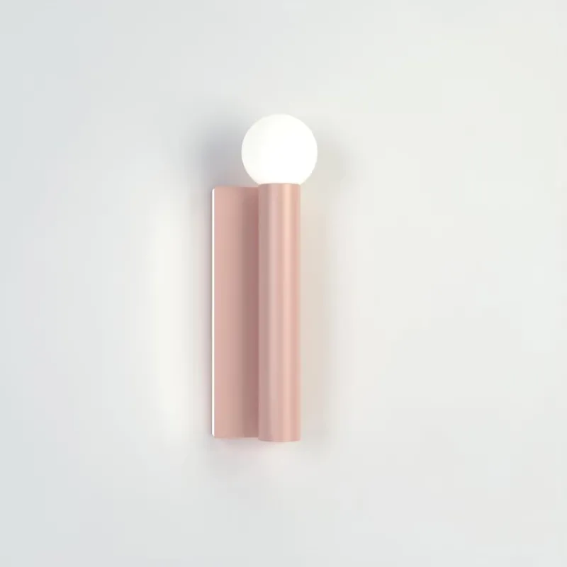 Pamono Pink Tube and Rectangle Wall Light by Atelier Areti> Wall Lights & Sconces