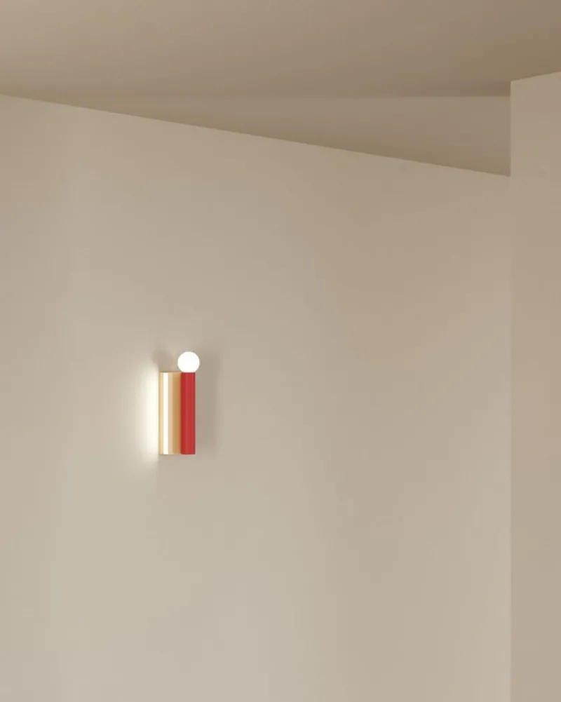 Pamono Pink Tube and Rectangle Wall Light by Atelier Areti> Wall Lights & Sconces