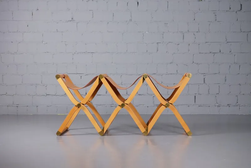 Pamono Pippa Folding 3 Seater Bench by Rena Dumas for Hermès Paris> Benches