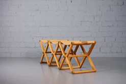 Pamono Pippa Folding 3 Seater Bench by Rena Dumas for Hermès Paris><noscript><img width=