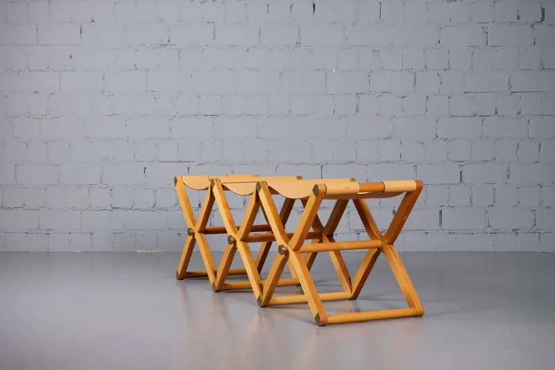 Pamono Pippa Folding 3 Seater Bench by Rena Dumas for Hermès Paris> Benches