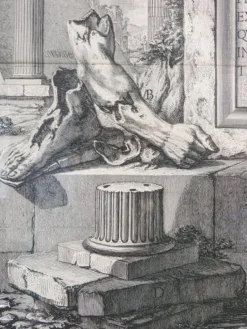 Outlet Pamono Piranesi, Antiquities, Etching, Framed