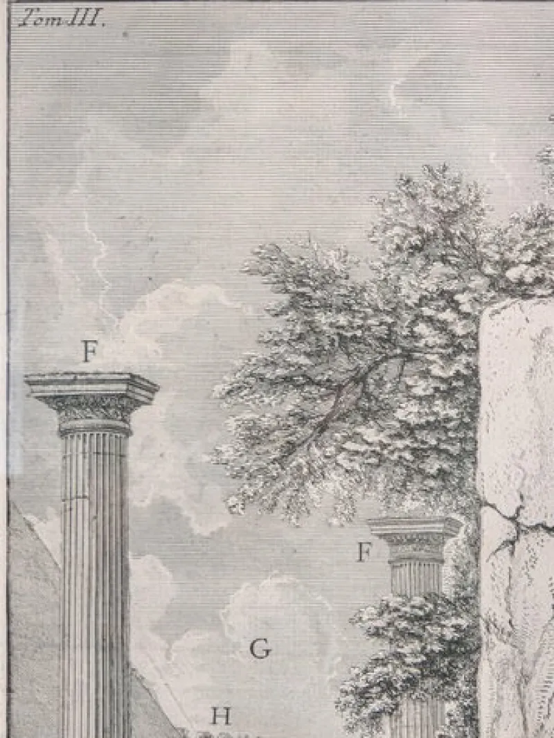 Outlet Pamono Piranesi, Antiquities, Etching, Framed