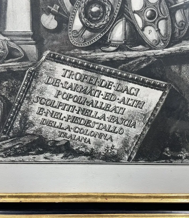 Pamono Piranesi, Trophy of the Dacians Bas-Relief on Trajan's Column, 1800s, Engraving> Old Masters