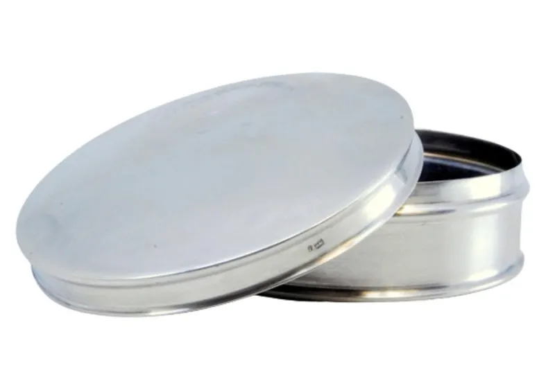 Outlet Pamono Plain Silver Box for Circular Rosary
