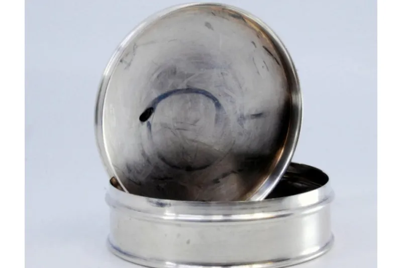 Outlet Pamono Plain Silver Box for Circular Rosary