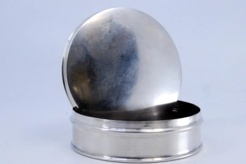 Outlet Pamono Plain Silver Box for Circular Rosary