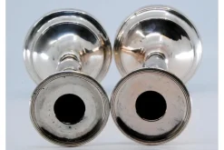 Pamono Plain Silver Candlesticks, Set of 2> Candleholders