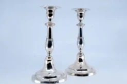 Pamono Plain Silver Candlesticks, Set of 2><noscript><img width=