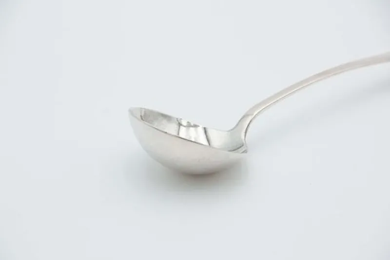 Best Pamono Plain Silver Sauce Spoon with Circular Ladle and Handle