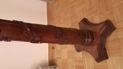 Pamono Plant Column Stand in Mahogany, 1930s><noscript><img width=