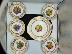 Pamono Plate Set from Kahla, 1950s, Set of 6> Dinner Plates & Bowls