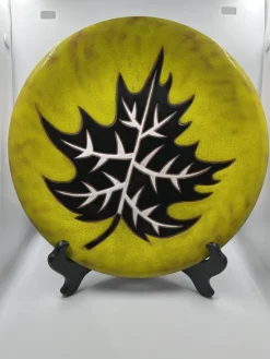 Pamono Plate with Maple Leaf by Jean Picart Ledoux> Dinner Plates & Bowls