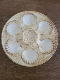 Pamono Plates and Oyster Dish, 1920s, Set of 9><noscript><img width=