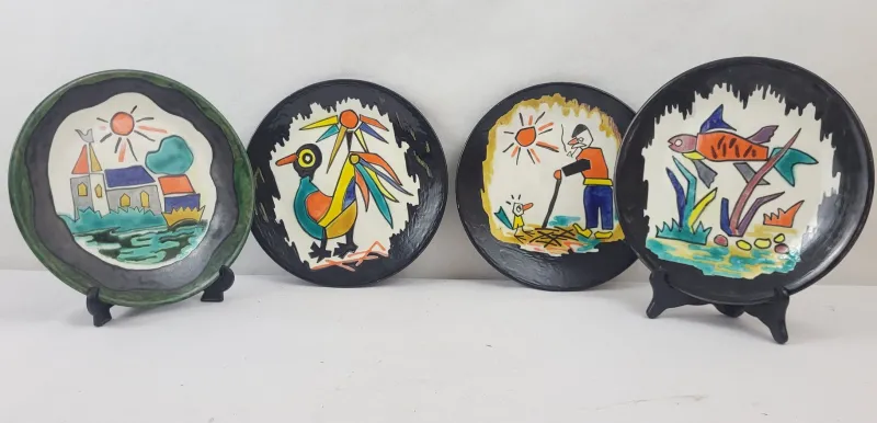 Pamono Plates from Bugette, 1960s, Set of 4
