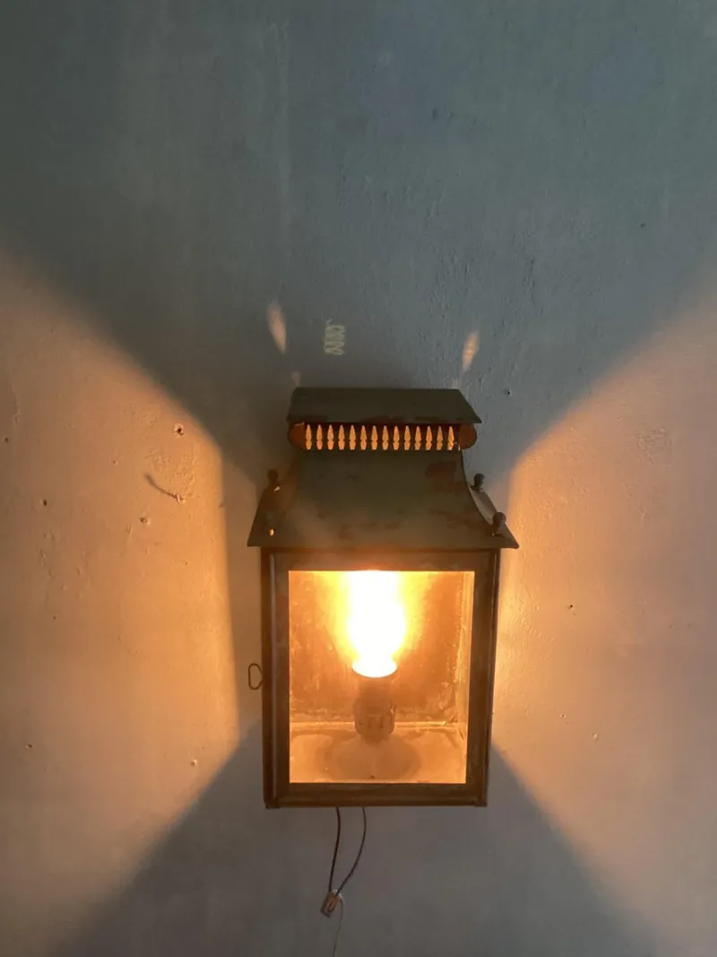 Pamono Platina Copper Classic Model Garden Wall Light, Maison, France, 1970s, Set of 2> Garden Lighting