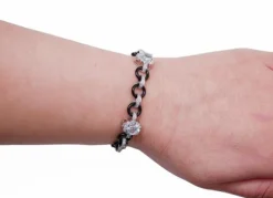 Sale Pamono Platinum Bracelet with Aquamarine and Onyx