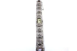 Pamono Platinum Watch with Articulated Bracelet, Brilliant-Cut Diamonds and Chips, with Safety Chain> Watches