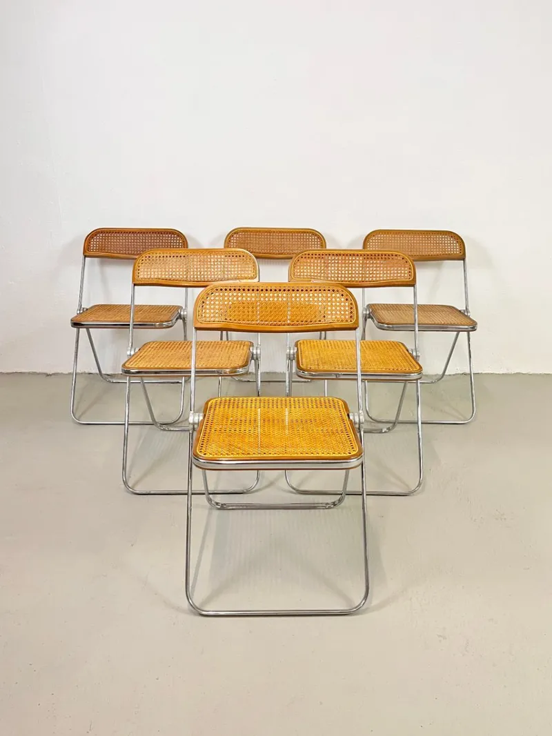 Outlet Pamono Plia Folding Chairs by Giancarlo Piretti for Castelli, 1970s, Set of 6
