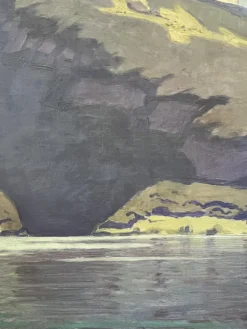 Pamono Plinio Colombi, Paysage Lacustre, 1931, Oil on Canvas, Framed><noscript><img width=