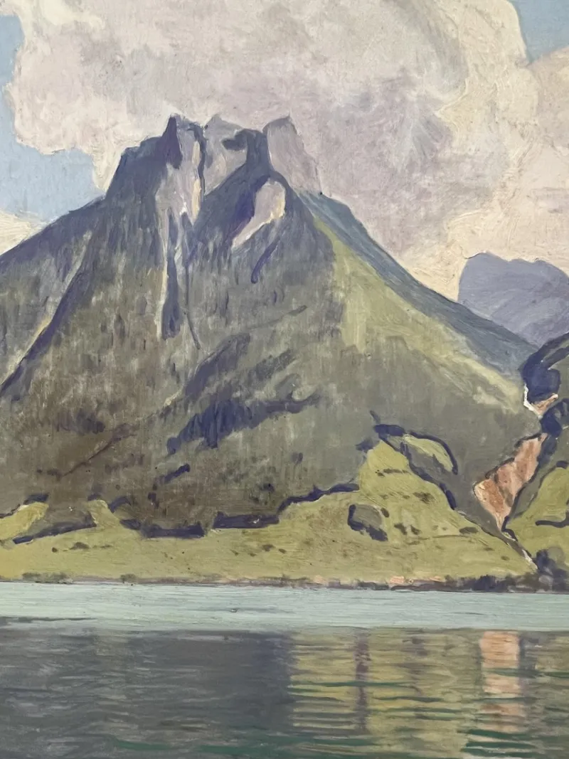 Pamono Plinio Colombi, Paysage Lacustre, 1931, Oil on Canvas, Framed> Classical
