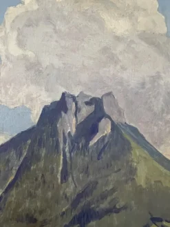 Pamono Plinio Colombi, Paysage Lacustre, 1931, Oil on Canvas, Framed><noscript><img width=
