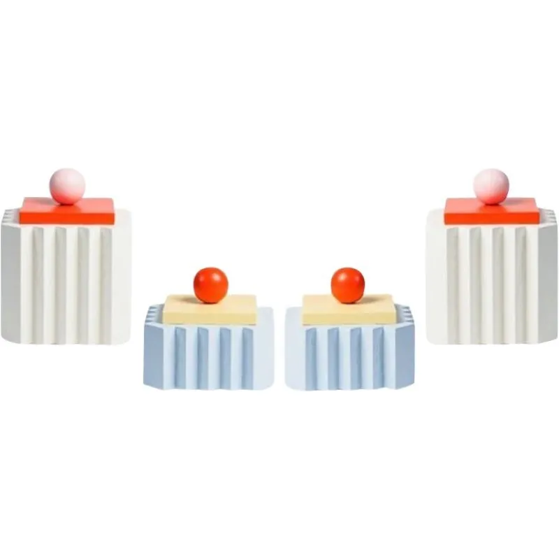 Pamono Plizé Boxes in 2l White & 2M Blue by Made by Choice, Set of 4> Trunks, Crates & Baskets