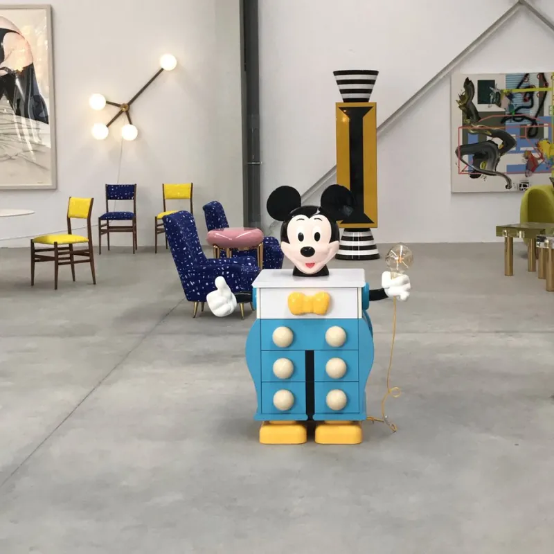Sale Pamono Plywood & Plastic Mickey Mouse Chest of Drawers by Pierre Colleu for Starform, 1980s