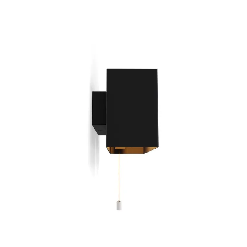 Pamono 6135PM Black with Mini Pull Switch Wall Lamp from Disderot> Wall Lights & Sconces