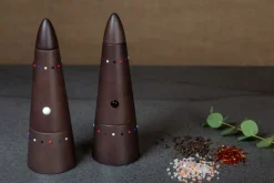 Pamono Pok Collection Salt Mill and Pepper Grinder Set in Beech Wood by SoShiro, 2019, Set of 2> Salt & Pepper Shakers