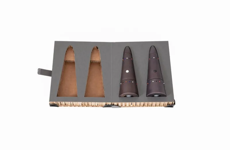 Pamono Pok Collection Salt Mill and Pepper Grinder Set in Beech Wood by SoShiro, 2019, Set of 2> Salt & Pepper Shakers