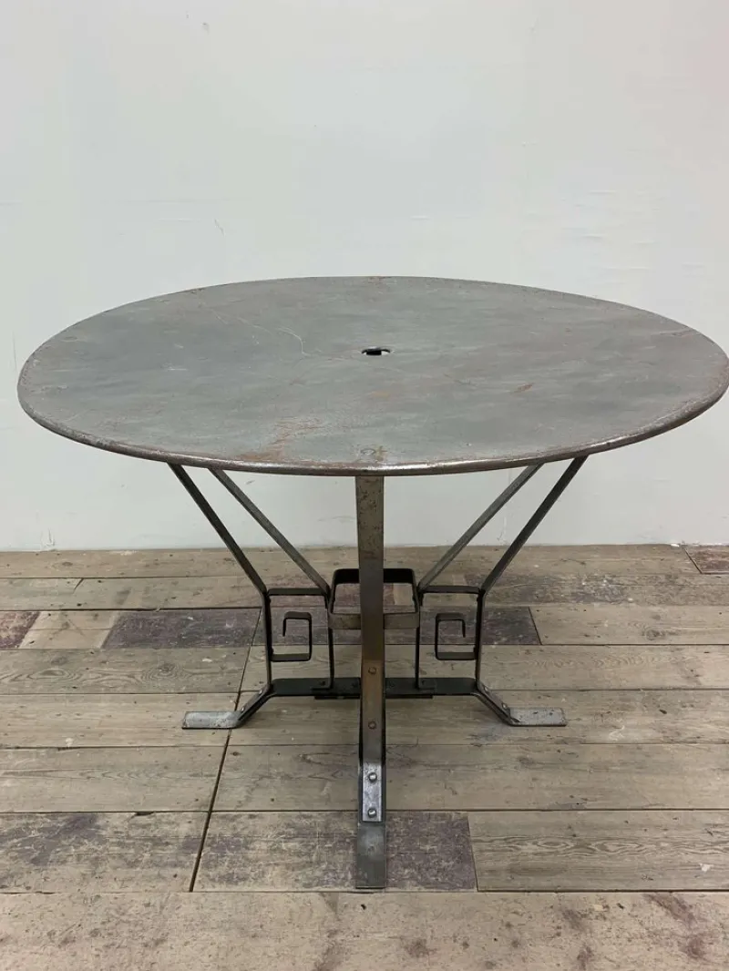 Hot Pamono Polished Metal Garden Table, 1930s