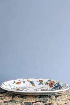 Outlet Pamono Polychrome Dish with Cornucopia by Rouen Faience, 1740s
